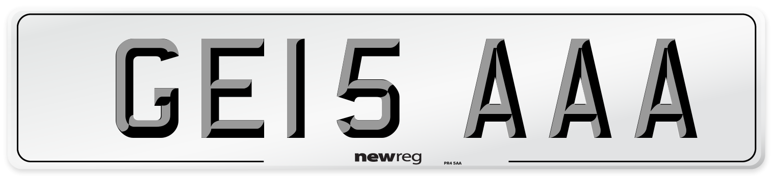 GE15 AAA Number Plate from New Reg
